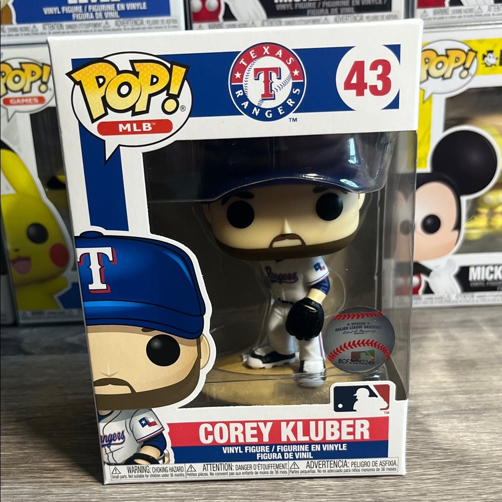 Funko Pop Corey Kluber MLB Texas Rangers Vinyl Figure
